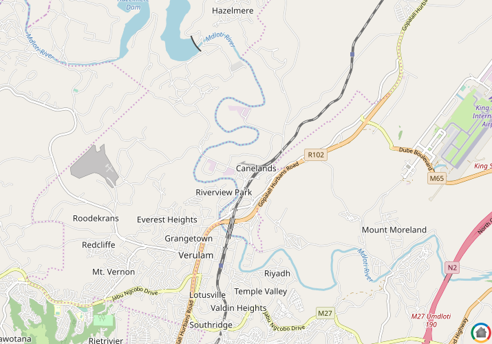 Map location of Canelands 